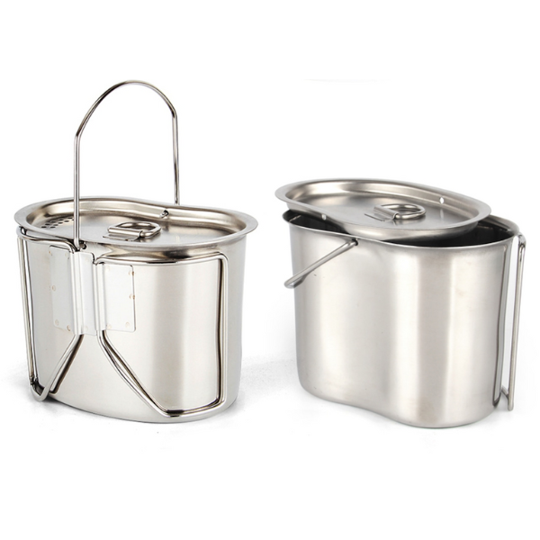 セット】GIスタイルキャンティーンボトル&蓋付きキャンティーン